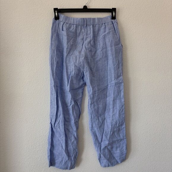 NWT Quince 100% European Linen Pants French Blue Sz SM Minimalist Quiet Luxury - Picture 6 of 7